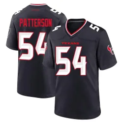 Houston Texans Men's Game Navy Team Jersey (54 Jarrett Patterson)