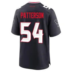 Houston Texans Men's Game Navy Team Jersey (54 Jarrett Patterson)