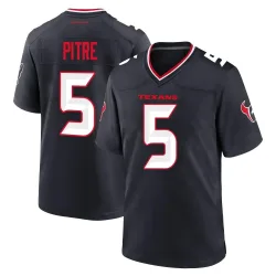 Houston Texans Men's Game Navy Team Jersey (5 Jalen Pitre)