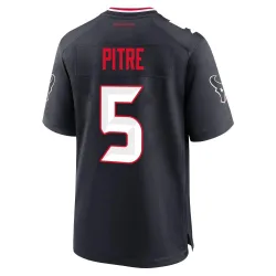Houston Texans Men's Game Navy Team Jersey (5 Jalen Pitre)
