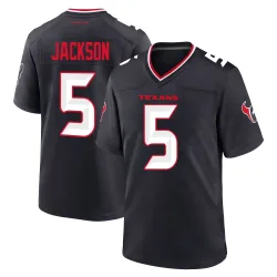 Houston Texans Men's Game Navy Team Jersey (5 Kearis Jackson)