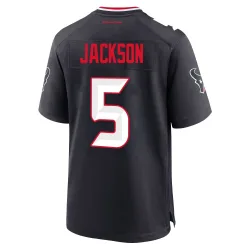 Houston Texans Men's Game Navy Team Jersey (5 Kearis Jackson)
