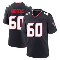 Houston Texans Men's Game Navy Team Jersey (60 Jake Andrews)