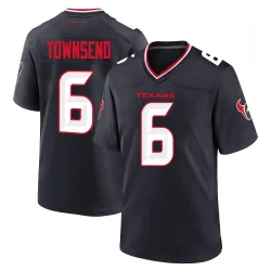 Houston Texans Men's Game Navy Team Jersey (6 Tommy Townsend)