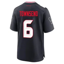 Houston Texans Men's Game Navy Team Jersey (6 Tommy Townsend)
