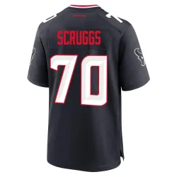 Houston Texans Men's Game Navy Team Jersey (70 Juice Scruggs)