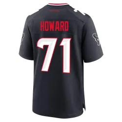 Houston Texans Men's Game Navy Team Jersey (71 Tytus Howard)
