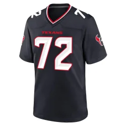 Houston Texans Men's Game Navy Team Jersey (72 Dylan Deatherage)