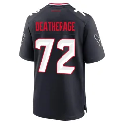 Houston Texans Men's Game Navy Team Jersey (72 Dylan Deatherage)