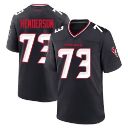Houston Texans Men's Game Navy Team Jersey (73 LaDarius Henderson)