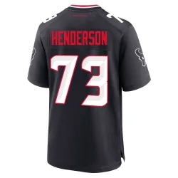 Houston Texans Men's Game Navy Team Jersey (73 LaDarius Henderson)