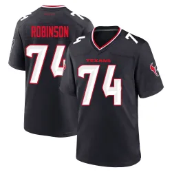Houston Texans Men's Game Navy Team Jersey (74 Cam Robinson)