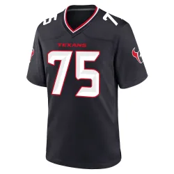 Houston Texans Men's Game Navy Team Jersey (75 Laken Tomlinson)
