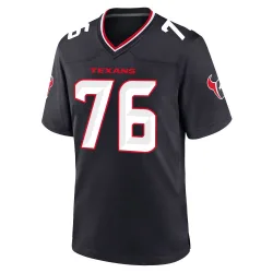 Houston Texans Men's Game Navy Team Jersey (76 Austin Deculus)