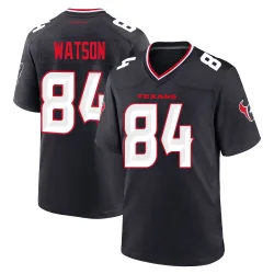 Houston Texans Men's Game Navy Team Jersey (84 Justin Watson)