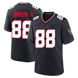 Houston Texans Men's Game Navy Team Jersey (88 Johnny Johnson III)