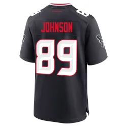 Houston Texans Men's Game Navy Team Jersey (89 Xavier Johnson)