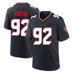 Houston Texans Men's Game Navy Team Jersey (92 Dylan Horton)