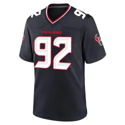 Houston Texans Men's Game Navy Team Jersey (92 Dylan Horton)
