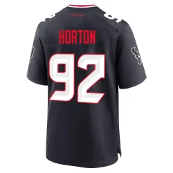 Houston Texans Men's Game Navy Team Jersey (92 Dylan Horton)