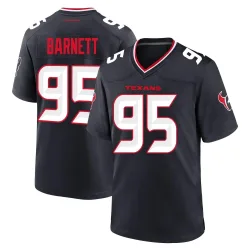 Houston Texans Men's Game Navy Team Jersey (95 Derek Barnett)