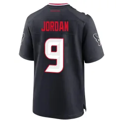 Houston Texans Men's Game Navy Team Jersey (9 Brevin Jordan)