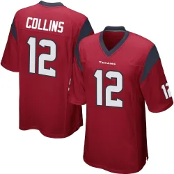 Houston Texans Men's Game Red Alternate Jersey (12 Nico Collins)