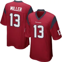 Houston Texans Men's Game Red Alternate Jersey (13 Braxton Miller)