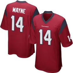 Houston Texans Men's Game Red Alternate Jersey (14 Jared Wayne)