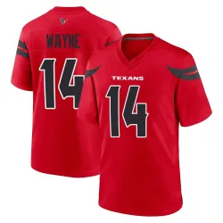 Houston Texans Men's Game Red Alternate Jersey (14 Jared Wayne)