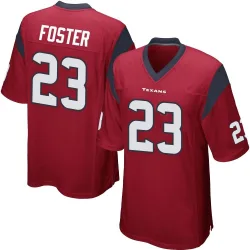 Houston Texans Men's Game Red Alternate Jersey (23 Arian Foster)