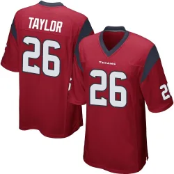 Houston Texans Men's Game Red Alternate Jersey (26 J.J. Taylor)