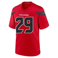 Houston Texans Men's Game Red Alternate Jersey (29 M.J. Stewart)