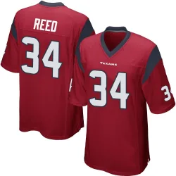 Houston Texans Men's Game Red Alternate Jersey (34 Jaylen Reed)