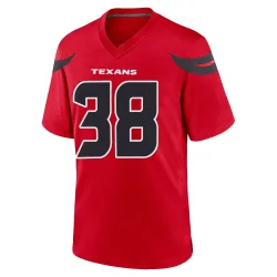 Houston Texans Men's Game Red Alternate Jersey (38 Keydrain Calligan)