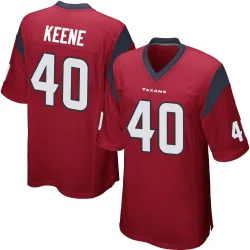 Houston Texans Men's Game Red Alternate Jersey (40 Dalton Keene)