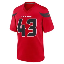 Houston Texans Men's Game Red Alternate Jersey (43 Neville Hewitt)