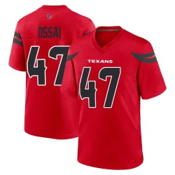 Houston Texans Men's Game Red Alternate Jersey (47 K.C. Ossai)