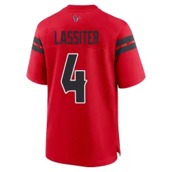 Houston Texans Men's Game Red Alternate Jersey (4 Kamari Lassiter)