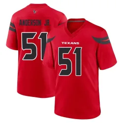 Houston Texans Men's Game Red Alternate Jersey (51 Will Anderson Jr.)