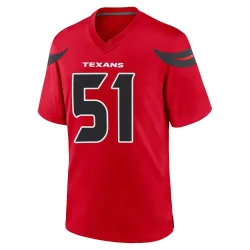 Houston Texans Men's Game Red Alternate Jersey (51 Will Anderson Jr.)
