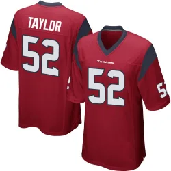 Houston Texans Men's Game Red Alternate Jersey (52 Darrell Taylor)