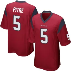 Houston Texans Men's Game Red Alternate Jersey (5 Jalen Pitre)