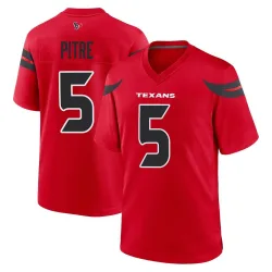 Houston Texans Men's Game Red Alternate Jersey (5 Jalen Pitre)