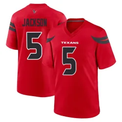 Houston Texans Men's Game Red Alternate Jersey (5 Kearis Jackson)