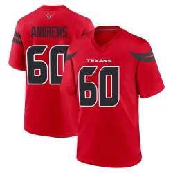 Houston Texans Men's Game Red Alternate Jersey (60 Jake Andrews)