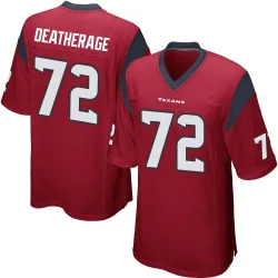 Houston Texans Men's Game Red Alternate Jersey (72 Dylan Deatherage)