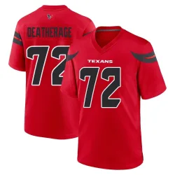 Houston Texans Men's Game Red Alternate Jersey (72 Dylan Deatherage)