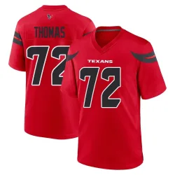 Houston Texans Men's Game Red Alternate Jersey (72 Jaylon Thomas)