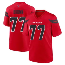 Houston Texans Men's Game Red Alternate Jersey (77 Trent Brown)